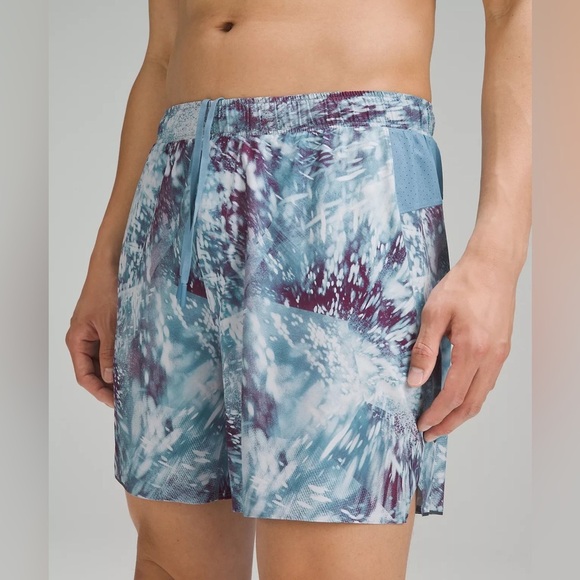 LULULEMON - Men’s - 5” Pace Breaker Short - Flicker Pace Utility Blue Multi - XL - Picture 1 of 7